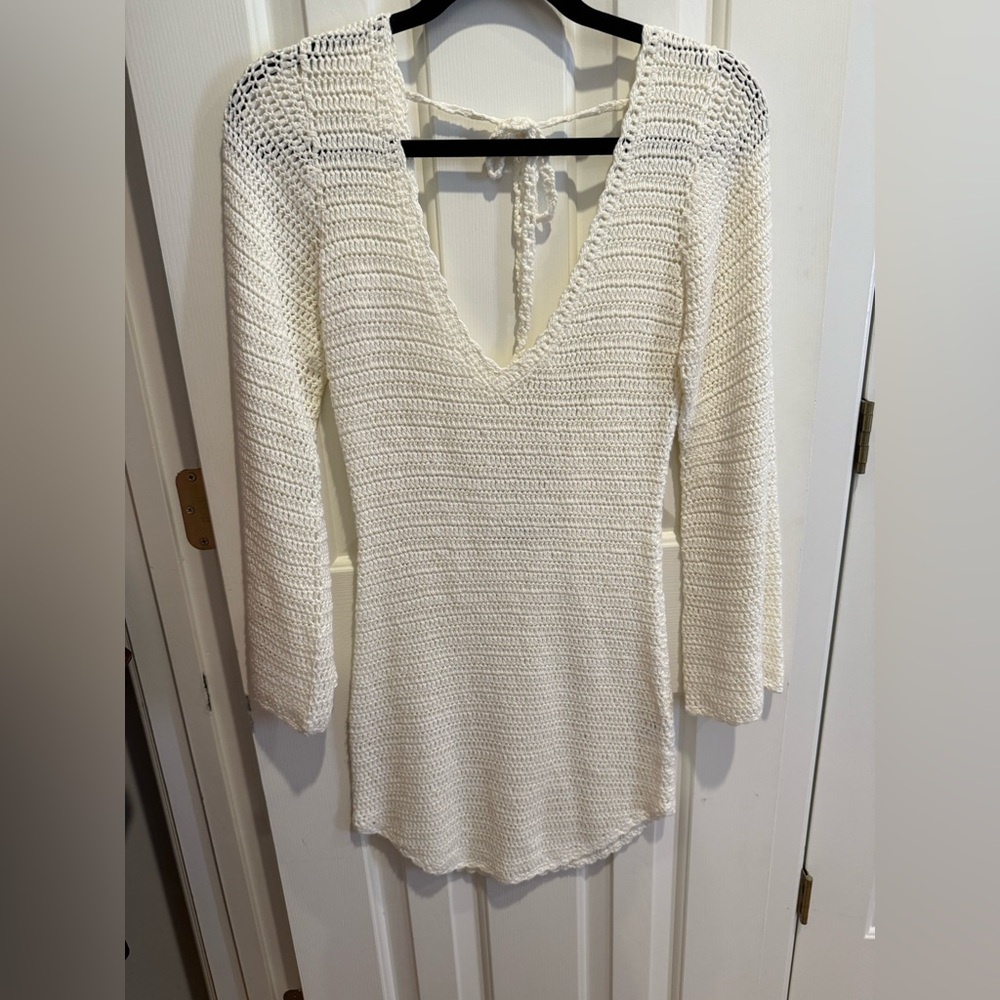 Beginning Boutique Cream Crochet Dress